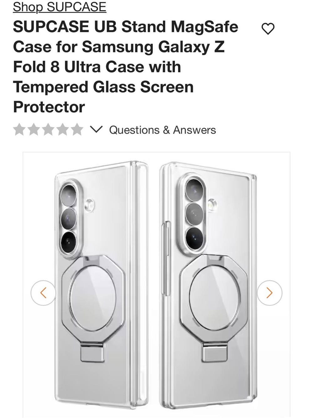 SUPCASE for Galaxy Z Fold 8 Ultra Case with Tempered Glass Screen Protector
